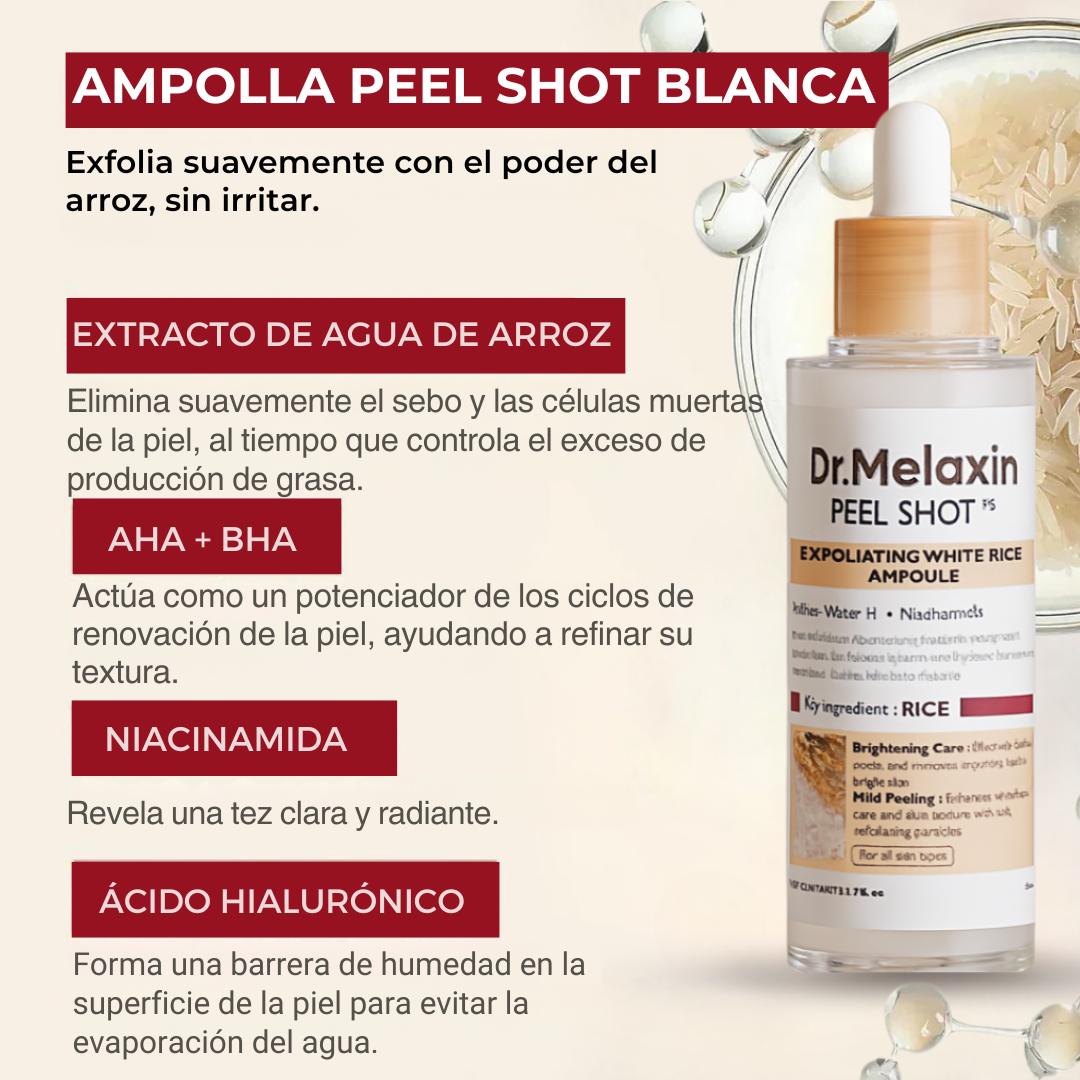 Ampolla Exfoliante de Arroz- Dr. Melaxin