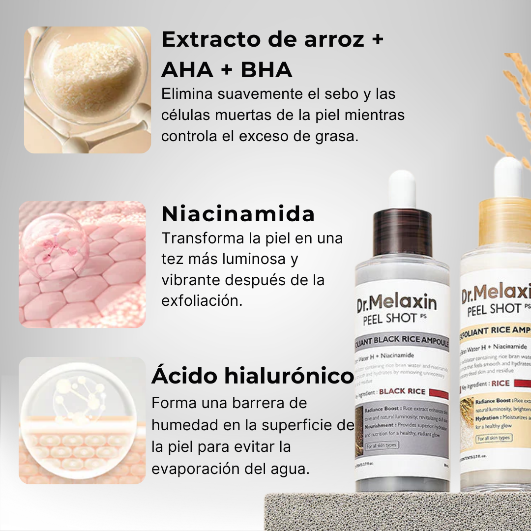 Ampolla Exfoliante de Arroz- Dr. Melaxin