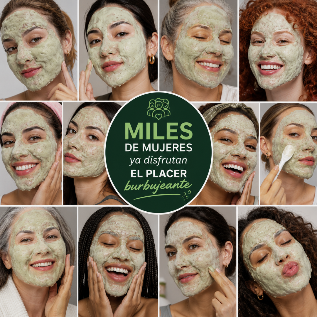 Mascarilla facial de burbujas