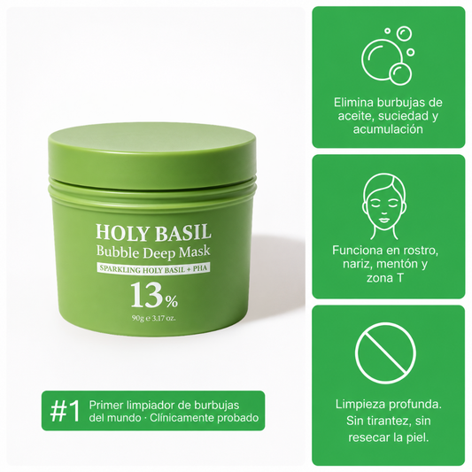 Mascarilla facial de burbujas