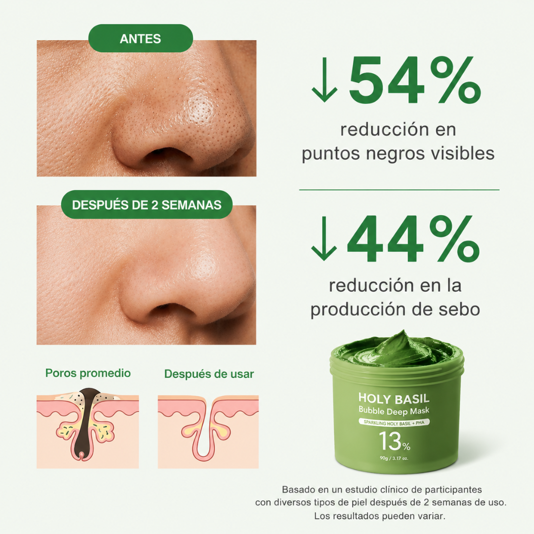 Mascarilla facial de burbujas