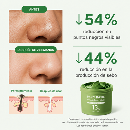 Mascarilla facial de burbujas