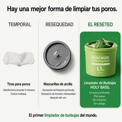 Mascarilla facial de burbujas