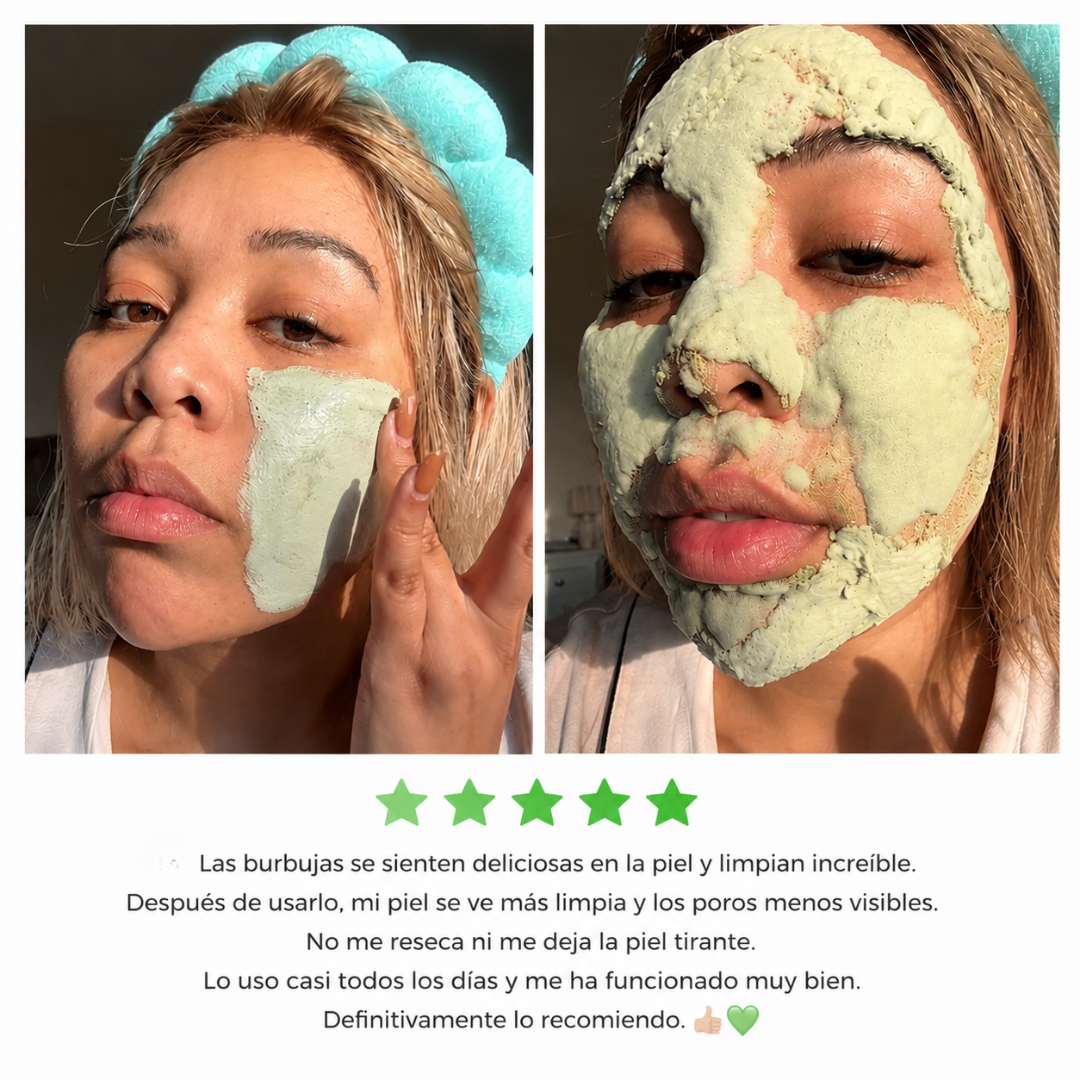Mascarilla facial de burbujas
