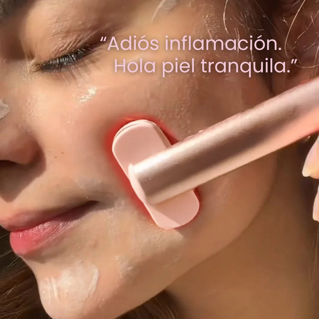 Masajeador facial de luz roja