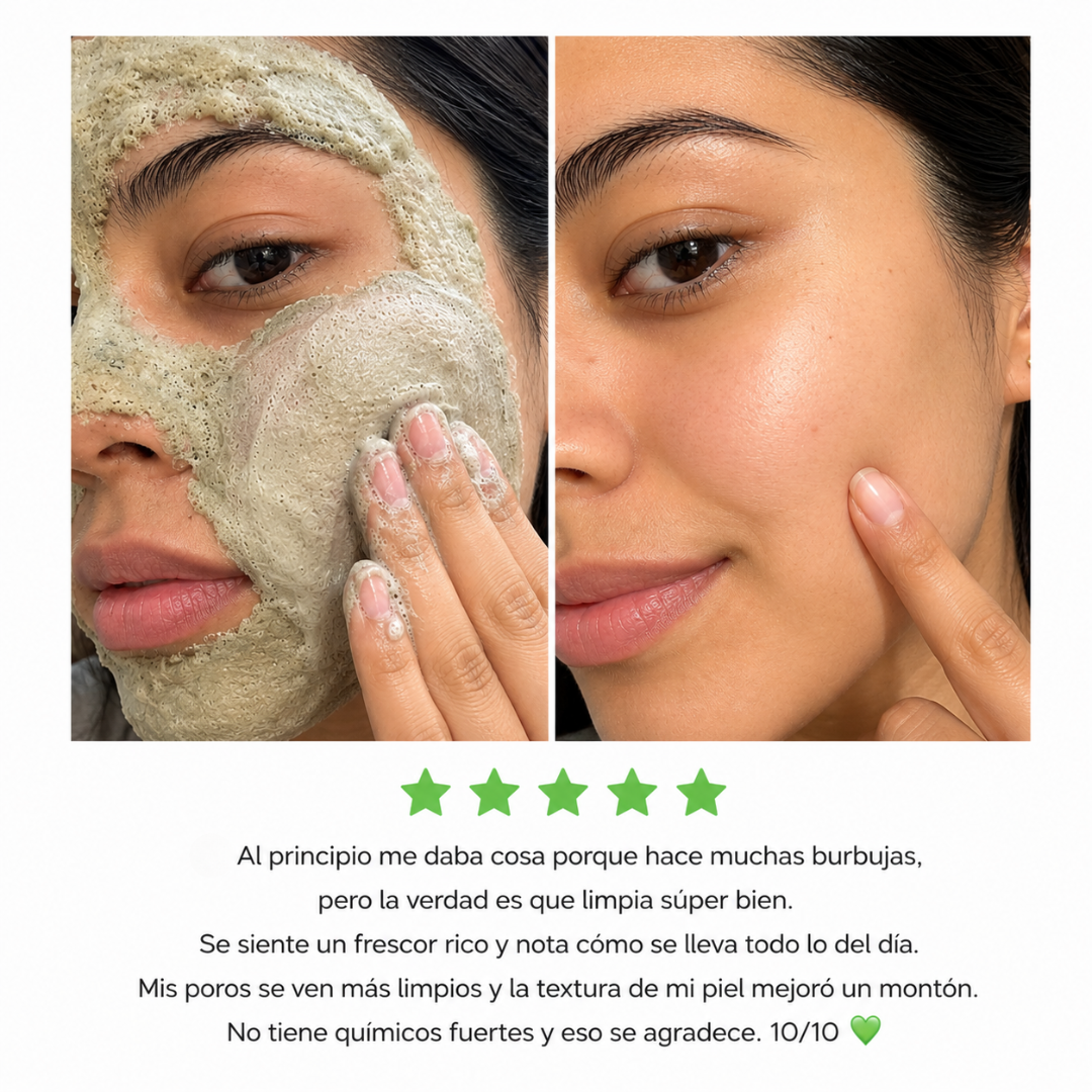 Mascarilla facial de burbujas