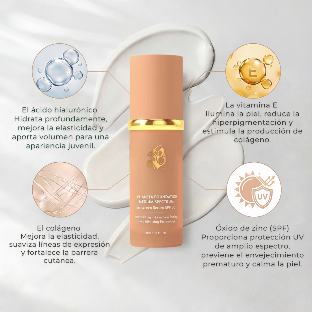 Bloqueador Solar SPF 50+ con Adaptación de Tono