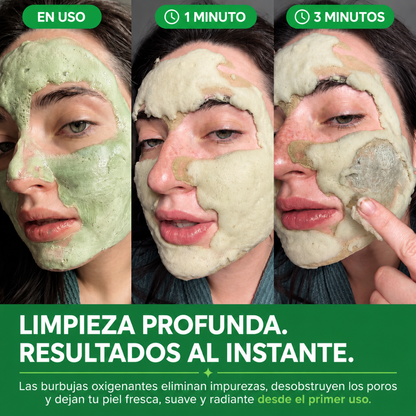 Mascarilla facial de burbujas