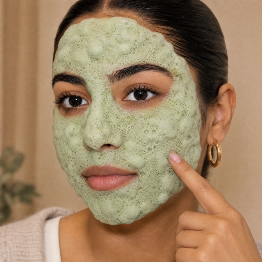 Mira cómo burbujeaTras unos minutos, la mascarilla empieza a hacer espuma, creando esa satisfactoria sensación de que "está funcionando" que se puede ver y sentir.